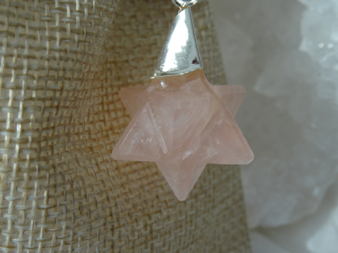 Pendule Mercaba Quartz Rose